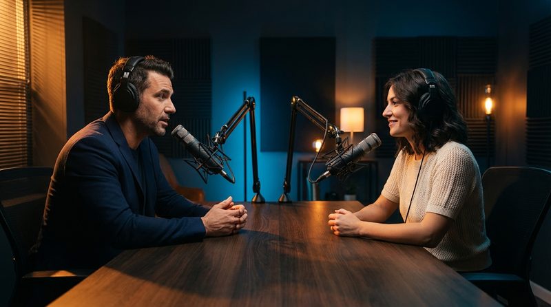 VDClip AI analyzing a podcast video to generate clips