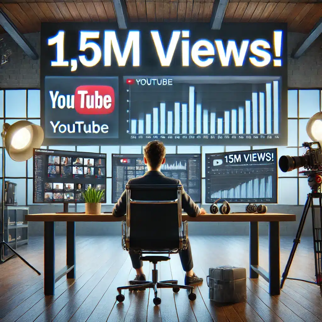 Estratégia para alcançar 1,5 milhão de visualizações em 90 dias sem publicar novos vídeos