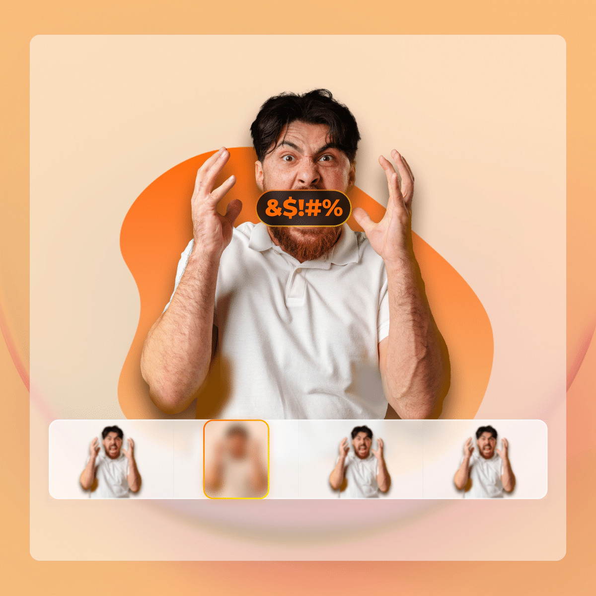 Ferramenta do VDClip de AI Swear Removal eliminando partes com palavrões do vídeo