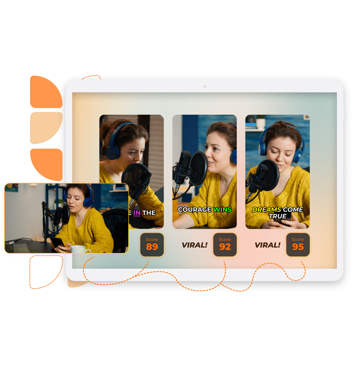VDClip criando automaticamente cortes de vídeo longo para vídeos curtos com legendas, score e otimizados